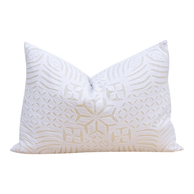 River Shell Lumbar Applique Pillow Cover For Sale