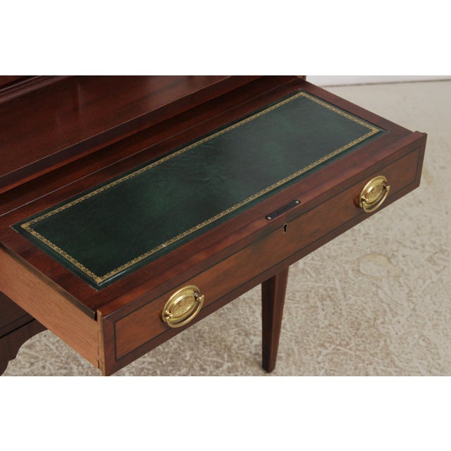 Brown Jasper Federal Mahogany Secretary Desk Bookcase For Sale - Image 8 of 17