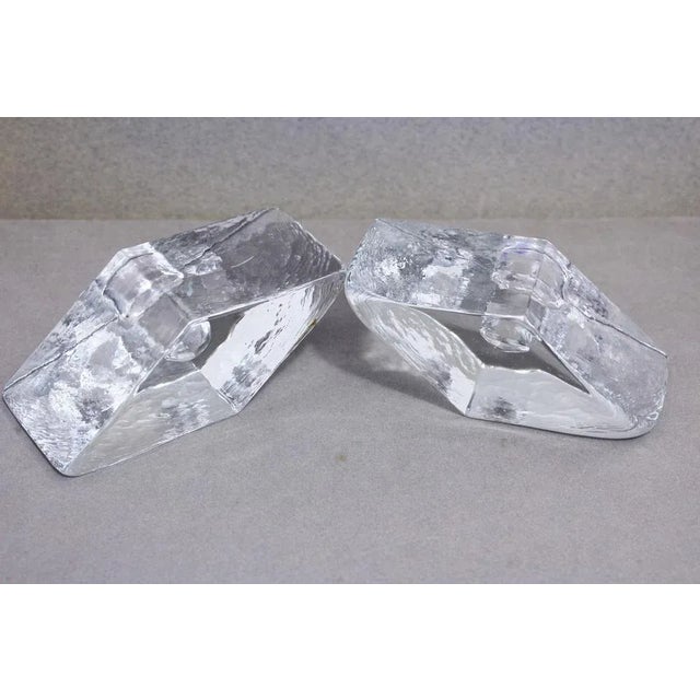 Glass Candleholders, 1980s, Set of 2 For Sale - Image 6 of 10