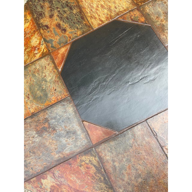 1960s Set of 3 Paul Kingma Style Brutalist Slate Tile Tables For Sale - Image 11 of 11