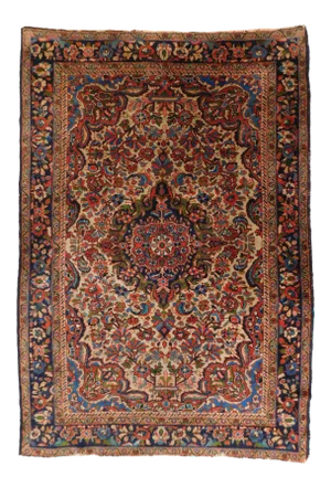 1940s Hand Made Persian Rug 4'10"x 7'