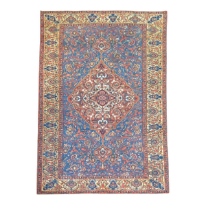 Antique Zabihi Collection Persian Bakhtiari Blue Rug