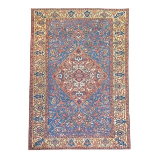 Antique Zabihi Collection Persian Bakhtiari Blue Rug - 9'10" x 16'9" For Sale