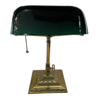 Antique Original Emeralite Green Banker/Piano/Library/Desk Lamp #8734 For Sale