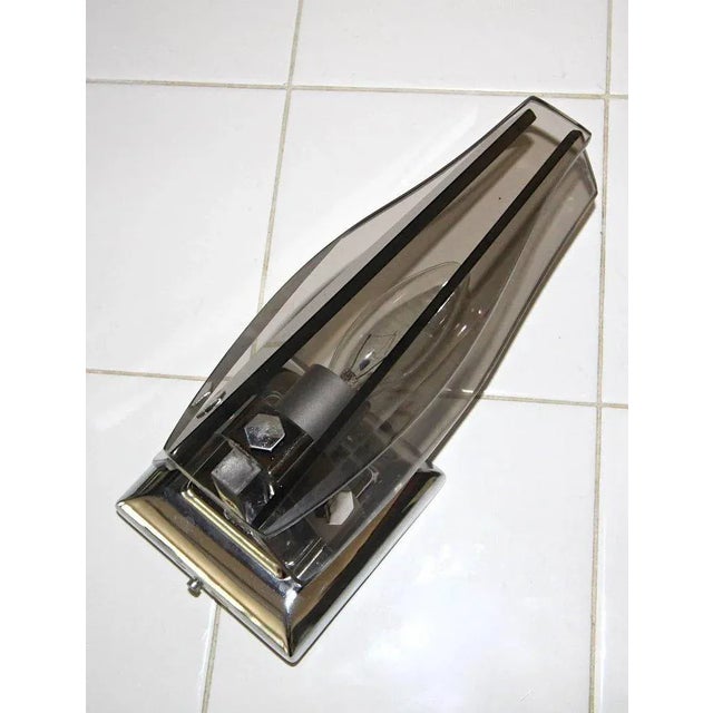 1960s Italian Glass Fontana Arte Style Sconces - A Pair For Sale - Image 5 of 13