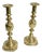Antique Pair of Victorian English Brass Candlesticks – Queen Victoria Diamond Jubilee, 1897 For Sale
