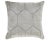 This new accent pillow of East-meets-West design aesthetic showcases a geometrical design with predominant pearl color....