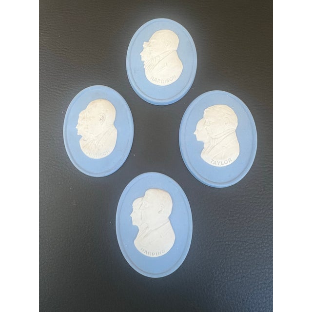 4 vintage Wedgwood presidential plaques. Group them together or frame separately.