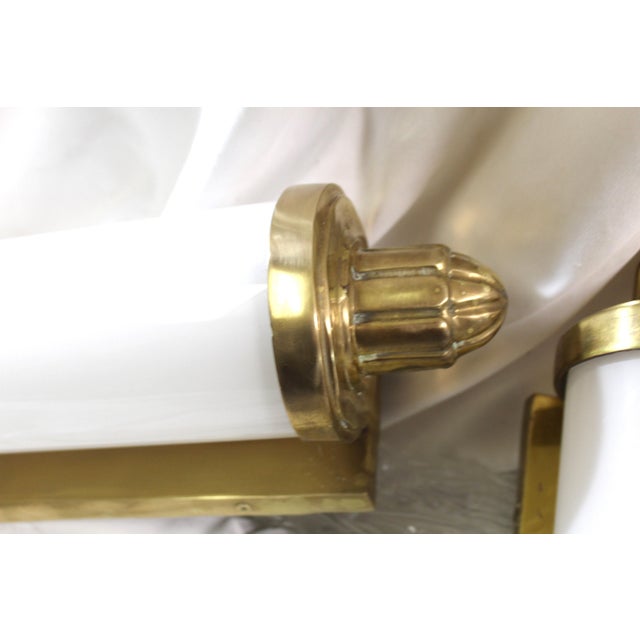 A real find of a sconce . Made after the Original one's found in a Hi-School in Oregon . Solid ,heavy brass castings...