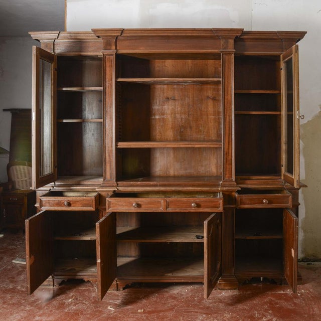 Double-body Sideboard in Wood, Metal, and Glass For Sale - Image 11 of 18