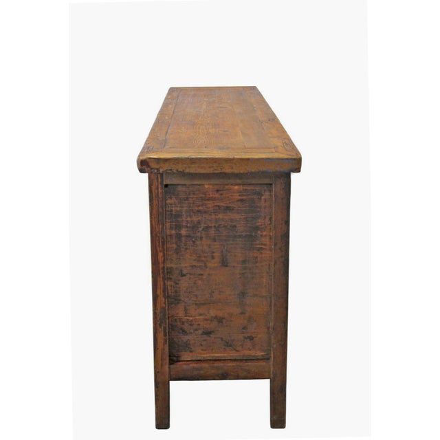 Hand-Painted Botanical Mural Buffet Sideboard For Sale - Image 12 of 14