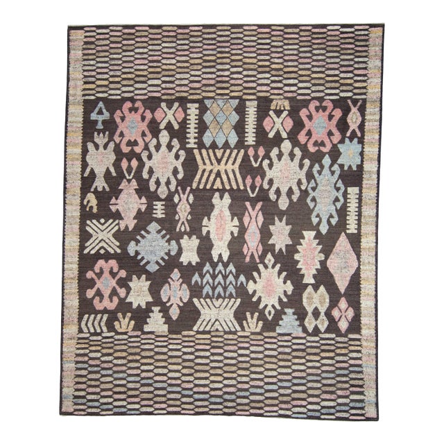 Turkish Kilim Oriental Handmade Flatweave 10'2" x 12'7" #18678 For Sale