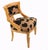 Single satinwood arm chair in the French Empire manner Hand crafted from satinwood with ormolu fixtures Funky leopard...