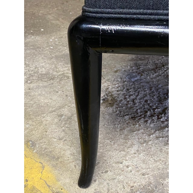 Wood T. H. Robsjohn Gibbings for Widdicomb Upholstered Slipper Chair For Sale - Image 7 of 13