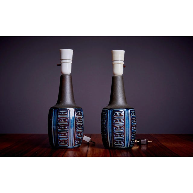 Ceramic Table Lamps attributed to Soholm, Denmark, 1960s, Set of 2 For Sale - Image 3 of 7