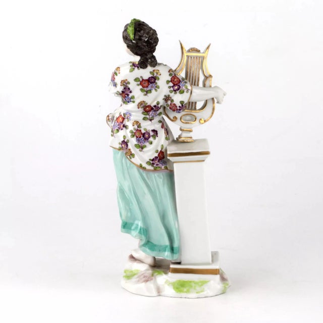 Girl with a Lyre Figurine For Sale - Image 3 of 7