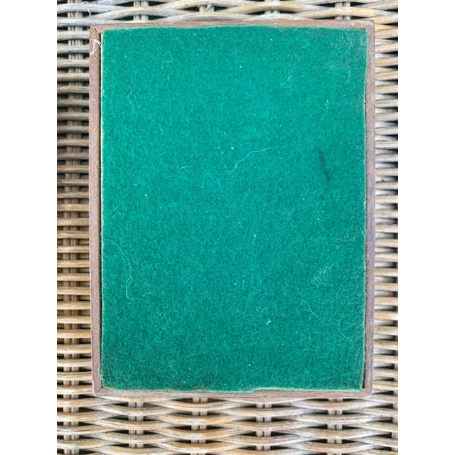 Brown Mid Century Modern Fused Glass Wooden Trinket Box For Sale - Image 8 of 11