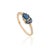 VR Jewels Pear & Marquise Cut Blue Sapphire Diamond 14k Gold Art Deco Ring Size 8 For Sale - Image 4 of 17