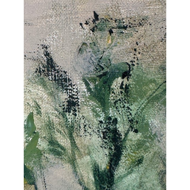 Textile Original Oil on Canvas Floral Art by Michelle Collins For Sale - Image 7 of 10