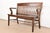 American Antique Arts & Crafts Solid Walnut Lawyer's Bench, Circa 1920s For Sale - Image 3 of 12