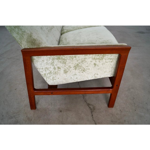 1960’s Mid-Century Danish Modern Long Teak Sofa For Sale - Image 10 of 12