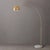 Mid-Century Modern 1960s 92" Half Dome Adjustable Mid Century Brass Floor Lamp - Modern Arc Lamp, White Marble Base, Dimmable, Living Room Lamp For Sale - Image 3 of 7
