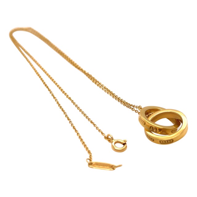 Tiffany & Co. 18ct Yellow Gold Interlocking Circles Pendant Necklace 7.06g For Sale