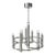Vintage 1970's Gaetano Sciolari Polished/Brushed Chrome Chandelier in Good Condition. For Sale