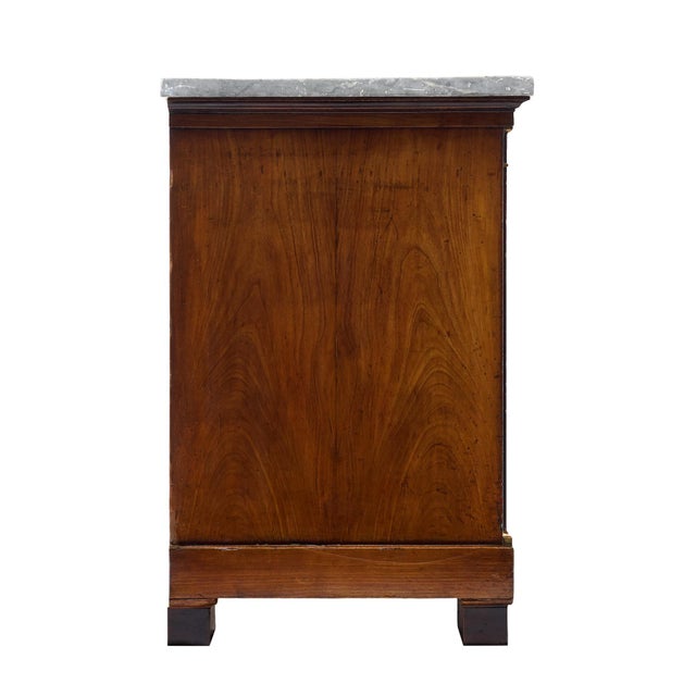 Consulat Early Empire Chest With Gray Sainte-Anne Marble Top For Sale - Image 9 of 9