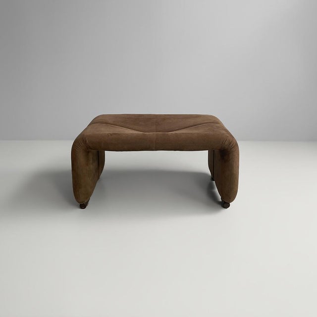 Italian modern poufs Coronado by Afra Tobia Scarpa for B&B, 1970s Pair of Coronado model poufs, slightly padded and...