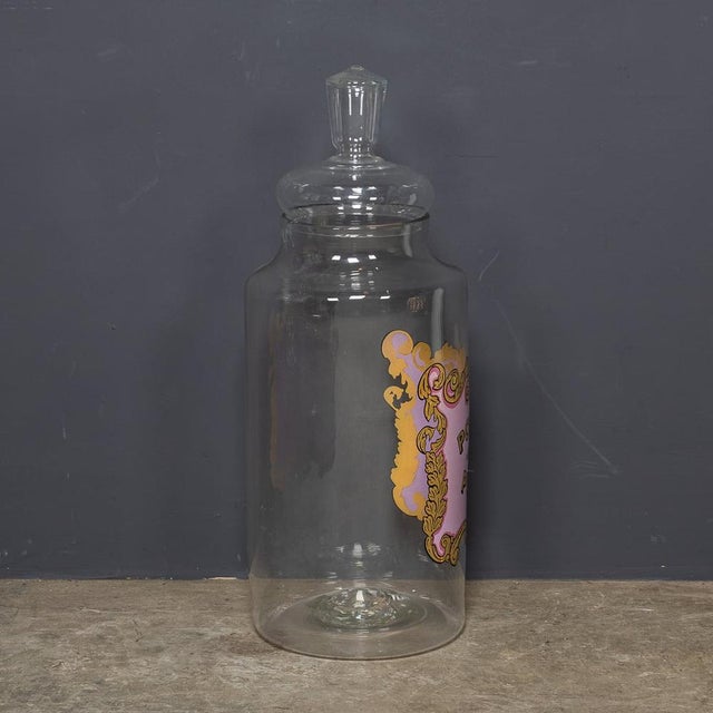 Pink Victorian Hand-Blown Glass Apothecary Jar, 1900s For Sale - Image 8 of 11