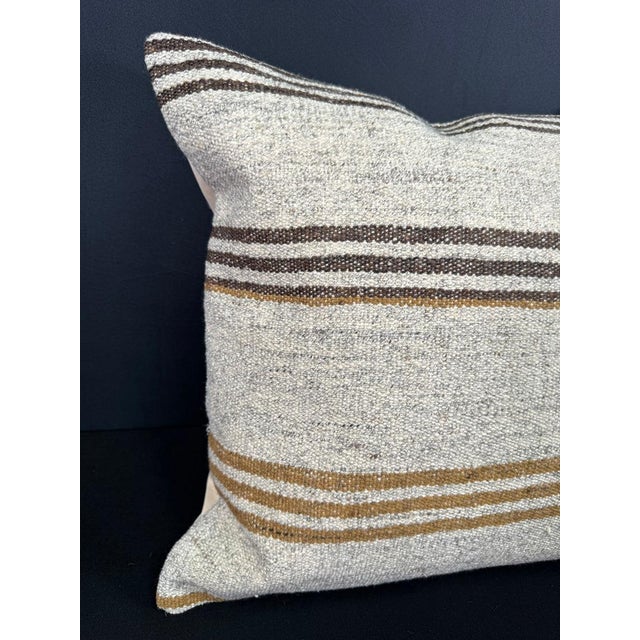 Turkish Hemp Pillow Cushion Natural Beige Brown Cushion Cover 20x20 #30599 Enhance your home decor with our Kilim Pillow...