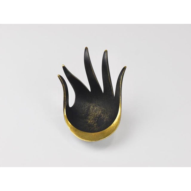 Sculptural Brass Hand Bowl by Walter Bosse for Herta Baller, Austria, 1950s For Sale - Image 11 of 13
