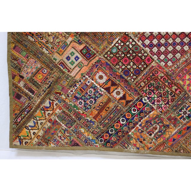 Vintage Embroidered Wall Hung Patchwork Tapestry, 1950s For Sale - Image 15 of 18