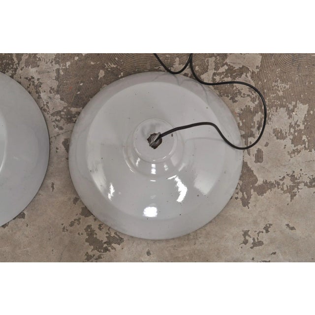 1950s Vintage Enamel Pendant Lamps, 1950s For Sale - Image 5 of 9
