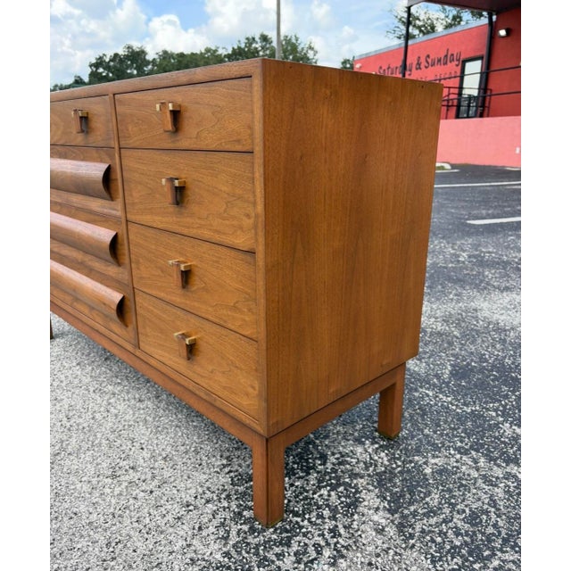 Wood Fully-Refinished Mid Century Edward Wormley for Dunbar Dresser For Sale - Image 7 of 16