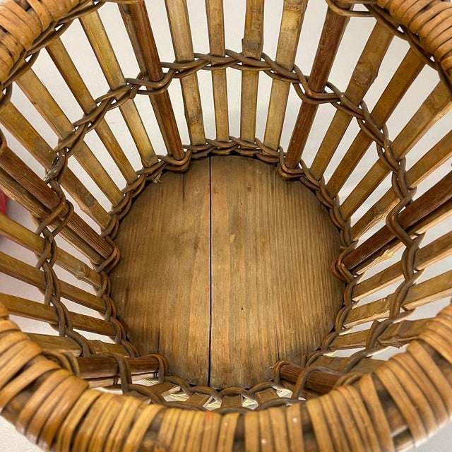 Minimalistic Bamboo Metal Planter in the style of Matégot, France, 1960s For Sale - Image 18 of 18