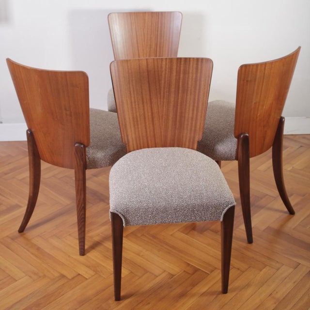 Mid-Century Modern Dining Chairs by Jindrich Halabala for Up Zavody, 1950s, Set of 4 For Sale - Image 3 of 18