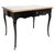Early Louis XV Ebonized Writing Table rectangular top with inset reddish-brown leather and gilded outer edge. The frieze...