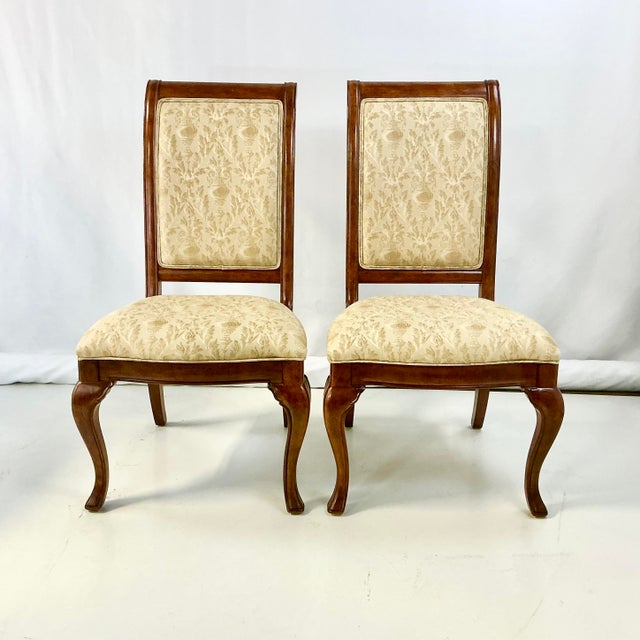 1990s Vintage Thomasville Biedermeier French Empire Neoclassical Scrolled Arm Dining Chairs - Set of 8 For Sale - Image 9 of 18