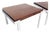 Pair of Milo Baughman Rosewood and Chrome Mid-Century Modern End Tables Stands For Sale