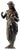 19th Century Bronze of a Women Draped in Robes on a Circular Zodiac Base For Sale