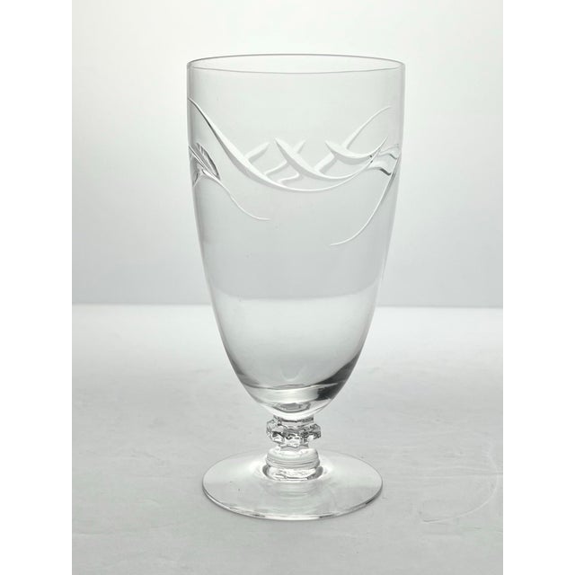 1950s Tiffin Franciscan “Surf” Iced Tea Glasses - Set of 11 For Sale - Image 4 of 5
