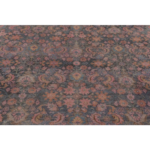 2010s Rug & Kilim’s Modern Classics Rug in Gray Field and Polychromatic Floral Design For Sale - Image 5 of 8