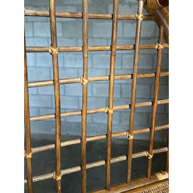 1980s Bamboo and Cane Etagere Shelf For Sale - Image 9 of 11