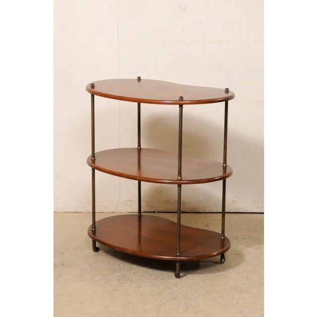 French 3-Tier Kidney-Shaped Table, Mid 20th For Sale - Image 9 of 12