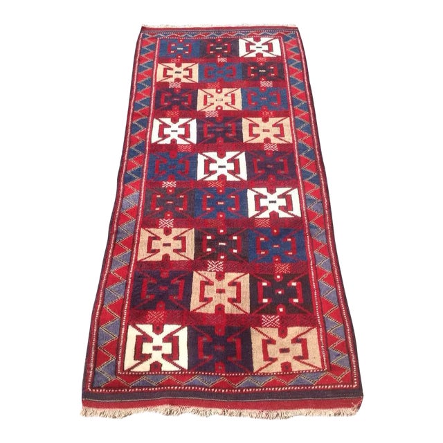 Vintage Short Runner Rug - 2′7″ × 6′1″ | Chairish
