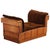 1920s Circa 1920 Art Deco Modular Cognac Leather Chaise Lounge With Velvet Cushions For Sale - Image 5 of 8