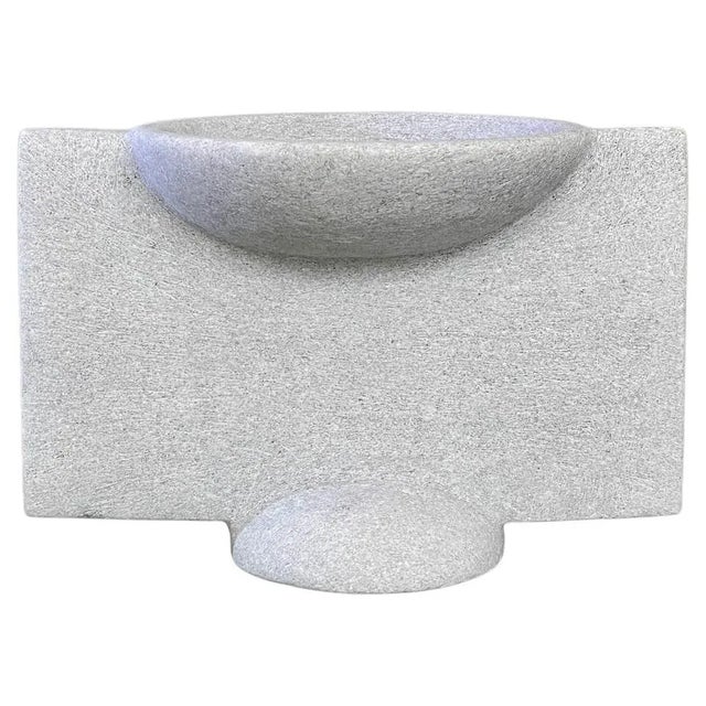 Hand Carved Marble Vase by Tom Von Kaenel For Sale - Image 6 of 6