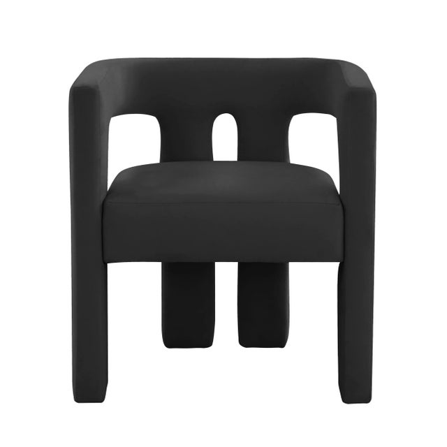 Wood Sloane Black Velvet Chair For Sale - Image 7 of 7